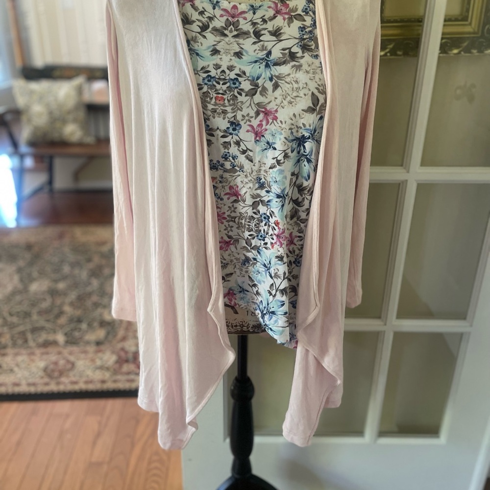 J Jill Light Weight Open Cardigan Knit & Top ~ PS